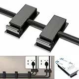 SZFUDIGO Kabelhalter Selbstklebend 49 Pack, Kabelmanagement Schreibtisch, Kabelclips für Fernseher, Computer, Laptops, Ethernet-Kabel, Schreibtische, Heime und Büros, Schwarze Farbe