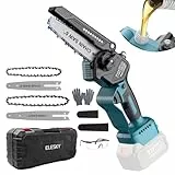 Mini Kettensäge 6 & 8 Zoll Set, Astsäge Akku für Baum- und Astschnitt, Kleine Säge mit Automatische Kettenschmierung & Werkzeuglose Kettenspannung, Kompatible mit Makita Akku 18V (ohne Akku)