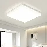OTREN LED Deckenleuchte Quadratisch 30x30 cm, 48W 4800lm 4000K Deckenlampe LED, IP44 Wasserdicht Badlampe, Flimmerfrei CRI85+, Moderne Deckenlampe für Badezimmer Küche Wohnzimmer Schlafzimmer Flur