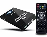 【4K Ultra HD Media Player & HDD Enclosure 2-in-1】 Play H.265/HEVC, H.264/AVC MP4, MKV Videos, MP3 Music, JPG Fotos, 4K HDMI, Analog AV, Unterstützt 2 Zoll, 2.5