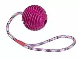 Nobby Vollgummi Ball mit Seil Ball: 7,5 cm; Seil: 30 cm