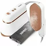 Duronic HS90 WE Mini Reisebügeleisen, 1200W Mini Bügeleisen Dampfglätter, Dampfbügeleisen 90ml Wassertank, kleines Reisebügeleisen dampf, Handbügeleisen Keramikfläche, für Kleidung nähen, weiß