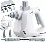 Udodik Tragbarer Dampfreiniger, Dampfreiniger für Zuhause, Mehrzweck-Dampfreiniger mit 10 Zubehörteilen für Teppiche, Vorhänge, Sofas, Küche, Badezimmer und mehr (white)