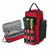 Taktische Werkzeugtasche, Kleiner Werkzeugbeutel Organiser Set, Tool Bag Wergzeugbox, Werkzeugaufbewahrung für Handwerker, Elektriker, Mechaniker und Reparaturarbeit Fahrrad, Motorrad, DIY (Rot)
