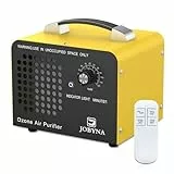 JOBYNA Ozongenerator Auto mit Fernbedienung 10,000mg/h, Tragbar O3 Ozon-Luftreiniger Ozongerät mit Timer, Geruchskiller Geruchsentferner für Zimmer, Büro, Garage, Autos, Rauch und Haustiere