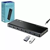 TP-Link UH720 7-Port USB 3.0 Hub mit netzteil, 2 × 2,4A Ladeports, 5 Gbit/s High-Speed USB Splitter, Netzadapter & USB-Kabel, kompatibel mit Windows, Mac OS, Linux, für Laptop, PC, Tablet