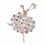 Carry stone Elegante Ballerina Brosche Charme Strass Schal Schal Schal Schnalle Emaille Pin Bekleidungszubehör Dekoration Hochzeit Schmuck Geschenk für Frauen Mädchen (bunt) langlebig und praktisch
