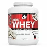 All Stars 100% WHEY PROTEIN 2270g I Eiweiß-Pulver mit Whey-Konzentrat & Isolat I leckeres Low-Fat Powder I hochwertiges Protein-Pulver I cremiger Protein-Shake mit Coconut-Flavour