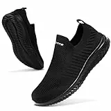 Littleplum Damen Sneaker Atmungsaktiv Turnschuhe Leicht Laufschuhe Sportschuhe Damen Schuhe,Alle Schwarz,40 EU