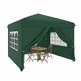 YITAHOME 3x3m Pop up Pavillon mit 4 Seitenteilen,Faltbar Gartenzelt Partyzelt,Camping Pavillon Anti-UV50 Höhenverstellbaren für Outdoor Hochzeit Garten Camping Party Hellgrün verbessert