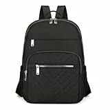 Suweir Rucksack Damen Elegant Klein Damenrucksack 13,3 Zoll Schulrucksack 2 in 1 Rucksacktasche Wasserdicht Schwarz Cityrucksack Anti Diebstahl Tagesrucksack für Reisen, Arbeit, Schule