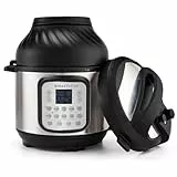 Instant Pot Duo Crisp + Heißluftfritteuse 11-in-1 Elektro-Multikocher 5.7 L - Schnellkochtopf, Luftfritteuse, Schongarer, Dampfgarer, Dehydrator mit Grill, Warmhalte- und Backfunktion, Edelstahl