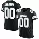 Personalisiert American Football Spieltrikots mit Name Nummer Personalisierte Trikot T-Shirt für Kinder Erwachsene Junge Mädchen Herrn Damen
