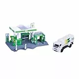 Majorette Petrol Station BP (inkl. Spielzeugauto) - Spielzeug-Tankstelle mit Waschanlage, Shop, Zapf- und Ladesäulen & vielen Funktionen, Auto-Spielset für Kinder ab 5 Jahre, 17x28x10 cm