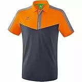 Erima Herren Squad Sport Poloshirt (1112015), New orange/Slate Grey/Monument Grey, M