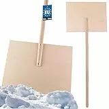 KOTARBAU® Schneeschieber Holz mit Stiel 50x38 cm Holzschneeschaufel Sperrholz | Kinderschneeschaufeln Holz Schneeschaufeln Schnee Schüppe Schneeschaufel Holzstiel