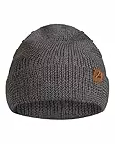 DANISH ENDURANCE Merino Mütze, Klassische Wollmütze, Warme Wintermütze, Thermo Beanie, Weich, Stretchy, Unisex, für Damen & Herren, Grau, One Size