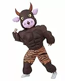 FXICH Aufblasbare Kuh Kostüm für Erwachsene,Halloween Csotume für Erwachsene,Aufblasbare Kostüme,Unisex Erwachsene aufblasbare Kostüm schwarz