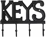 FairyCity Schlüsselhalter, Wandmontage, Schlüsselhaken für die Wand, dekorativ, mit 4 Haken, Metall-Schlüssel-Organizer, Aufhänger für Eingang, Haustür, Flur, Büro mit Schrauben und Dübeln (6008