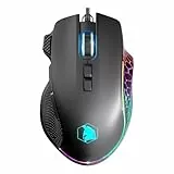 EMPIRE GAMING - W905 Gaming-Maus kabelgebunden – 12800 DPI 1000 Hz – RGB - Ergonomisch – PS4, PS5, Xbox One/Series, PC und Mac – Software inklusive – 8 Programmierbare Tasten (Schwarz)