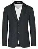 PaulJones Sakkos für Herren Sportlich mit Reverskragen Blazer Cord Sakko aus Wollmischung Grau XL