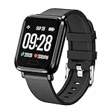 Tipmant Smartwatch Fitness Armband Uhr mit Pulsmesser Blutdruckmessung Fitness Tracker Wasserdicht IP68 Fitnessuhr Schrittzähler Pulsuhr Sportuhr für Damen Herren Kinder für ios iPhone Android