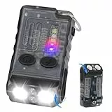 HOSONIC V20 Mini Starke Taschenlampe 180° Drehbar, 1000 Lumen LED Taschenlampe Extrem Hell Mit Rot Blau Grünes Licht, Taschenlampeled TYPE C Aufladbar Mit IP67 Wasserdicht Magnetische