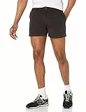 Amazon Essentials Herren 13 cm Flatfront-Chinoshorts mit hohem comfort in schmaler Passform (zuvor Goodthreads), Schwarz, 33W