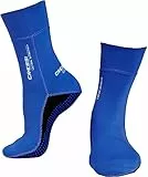 Cressi Ultra Stretch Neoprene Socks 1.5mm - Unisex Erwachsene Doppelt Gefütterte Neopren Tauchschuhe, Blau/Weiß Logo, L