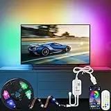 ETRLNXY RGBIC LED Strip 6m, Dreamcolor LED TV Hintergrundbeleuchtung für 70 bis 85 zoll TVs Musik Sync, App und Fernbedienung, Eingebaut-IC Beleuchtung LEDs Lichtverlaufsstreifen for TV PC Dekoration