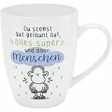 Sheepworld Becher mit Motiv Menschen | Tasse mit Spruch, New Bone China Porzellan, 35 cl, mit Geschenkbaderole | lustiges Geschenk, Geburtstag | 74203
