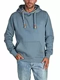 DENIMFY Hoodie Herren Regular Fit DFIvo Kapuzenpullover Pullover Blau L, Größe:L, Farbe:Turbid Blue