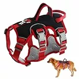 Wisebom Mehrzweck-hundegeschirr, Ausbruchsicheres Anti Zug Hundegeschirr, Anti Zug Geschirr Hund Sicherheitsgeschirr, Hundegeschirr Kleine Hunde für Kleine Mittelgroße Hunde (Schwarz, M)