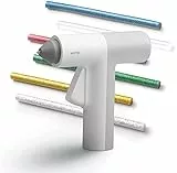 HOTO Heißklebepistole Akku Heissklebepistole, 30s Schnell Aufheizen Klebepistole, Typ-C Hot Glue Gun mit 10 Klebesticks, Heißklebepistole Kabellos für DIY, Haus & Büro Reparatur