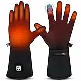 WUEAOA Beheizbare Handschuhe Damen, Beheizte Handschuhe Herren, Beheizbare Handschuhe Dünn, Handschuhe mit Heizung, Touchscreen, Alleine oder als Innenhandschuhe Tragbar