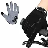 WESTWOOD FOX WFX Fahrradhandschuhe Vollfinger Mountainbike Handschuhe Touchscreen MTB Handschuhen Gepolstert Anti-Rutsch MTB Rennrad Sport Hándschuh für Damen und Herren (Schwarz, M)