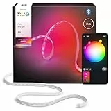 Philips Hue Flux 3m LED-Lightstrip, 1200 lm, lebendige Farben, flexible Innenbeleuchtung, Chromasync™-Farbmischung, RGBWWIC, zuschneidbar, erweiterbar, wiederverwendbar, App- und Sprachsteuerung
