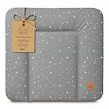 Wickelauflage Wickelunterlage abwaschbar und wasserdicht 75x72 cm - Wickelmatte zum Auflegen auf Wickeltisch Wickelaufsatz Wickelkommode oder Waschmaschine Oeko-Tex75 x 72 Galaxie B