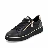 Remonte Damen Low-Top Sneaker D0700, Frauen Halbschuhe,lose Einlage,wasserabweisend,remonteTEX,Freizeit,sportlich,straßenschuhe,schwarz Kombi (03),40 EU