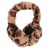 VANZACK Damen OhrenschüTzer Mit Flauschigem Leopardenmuster Wind- Und KäLtebestäNdige Warme OhrwäRmer FüR Outdoor Skifahren Und TäGlichen Gebrauch