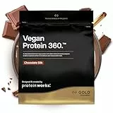 Protein Works | Vegan Protein 360 – GOLD Innovation, Chocolate Silk, 33 Portionen, 100% pflanzlich & natürlich, Premium-Multi-Protein-Mix, fettarmer & kalorienarmer Shake, 1kg