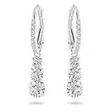 Swarovski Stilla Attract Trilogy Ohrringe, Weiss, Rhodiniert