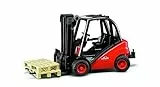 bruder 02511 - Linde Gabelstapler H30D mit Anhängerkupplung & 2 Paletten - 1:16 Fahrzeug, Stapler, Versand & Logistik, Bauernhof