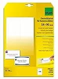 SIGEL LP898 Einsteckkarten für Namensschilder weiß, 54x90 mm (A4), 100 Stück, Beschriftungsschilder, mit ultra-feiner Mikroperforation