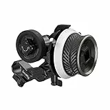 SMALLRIG Mini Follow Focus mit A/B-Anschlägen, 15mm-Stangenklemme und Aufsteckbarem Zahnriemen für DSLRS und Spiegellose Kameras, Passend für Objektive mit Durchmessern bis zu 114mm – 3010D