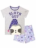 Harry Bear Mädchen Schlafanzug Kurze Faultier Violett 134