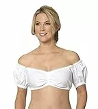 Stockerpoint Damen Georgette Trachtenbluse, Weiß, 40