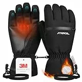 ATERCEL Skihandschuhe 3M Thinsulate Wasserdicht Touchscreen Warme Winter Snowboardhandschuhe für Herren und Damen