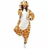 LABULA Onesie tierkostüme Damen Herren Pyjama Animal Halloween Schlafanzug Cosplay Jumpsuit Karneval Einteiler,A1,M