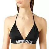 Calvin Klein Damen Bikini Oberteil Triangel Gepolstert, Schwarz (PVH Black), L
